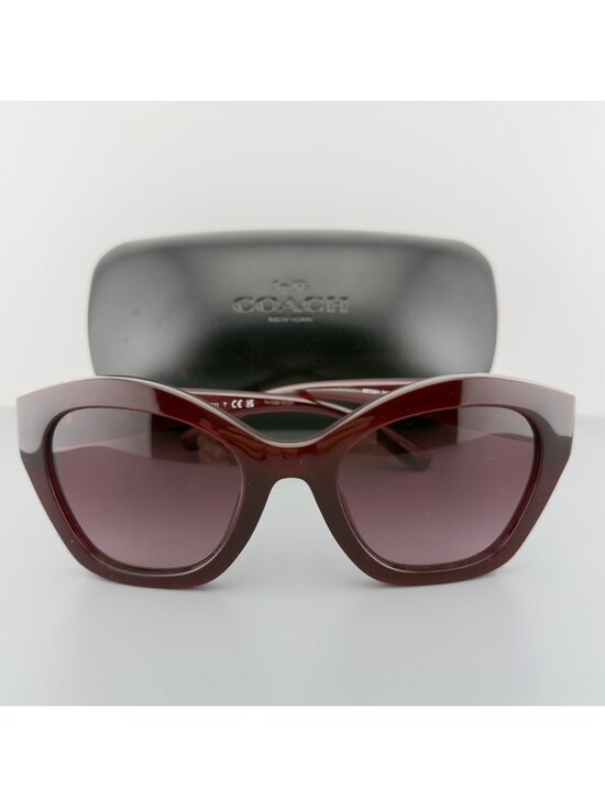 Coach HC8421U Sunglasses Milky Burgundy 54 22 140 3N Rose Gradient Lenses READ main image 7
